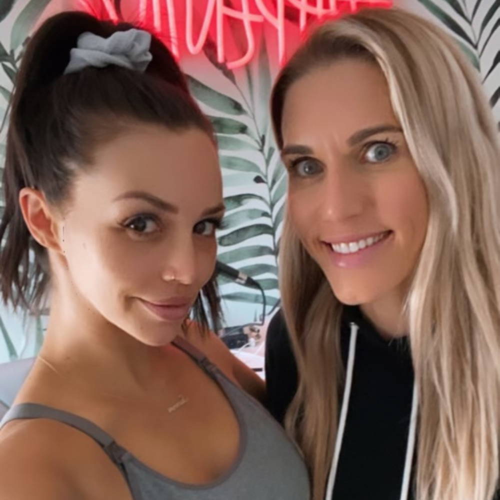 Scheana Shay and Courtney Virden promo for podcast talking about pelvic floor therapists near me